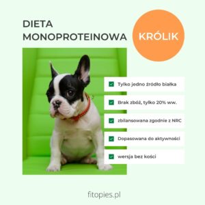 Zbilansowana dieta monoproteinowa dla psa - KRÓLIK